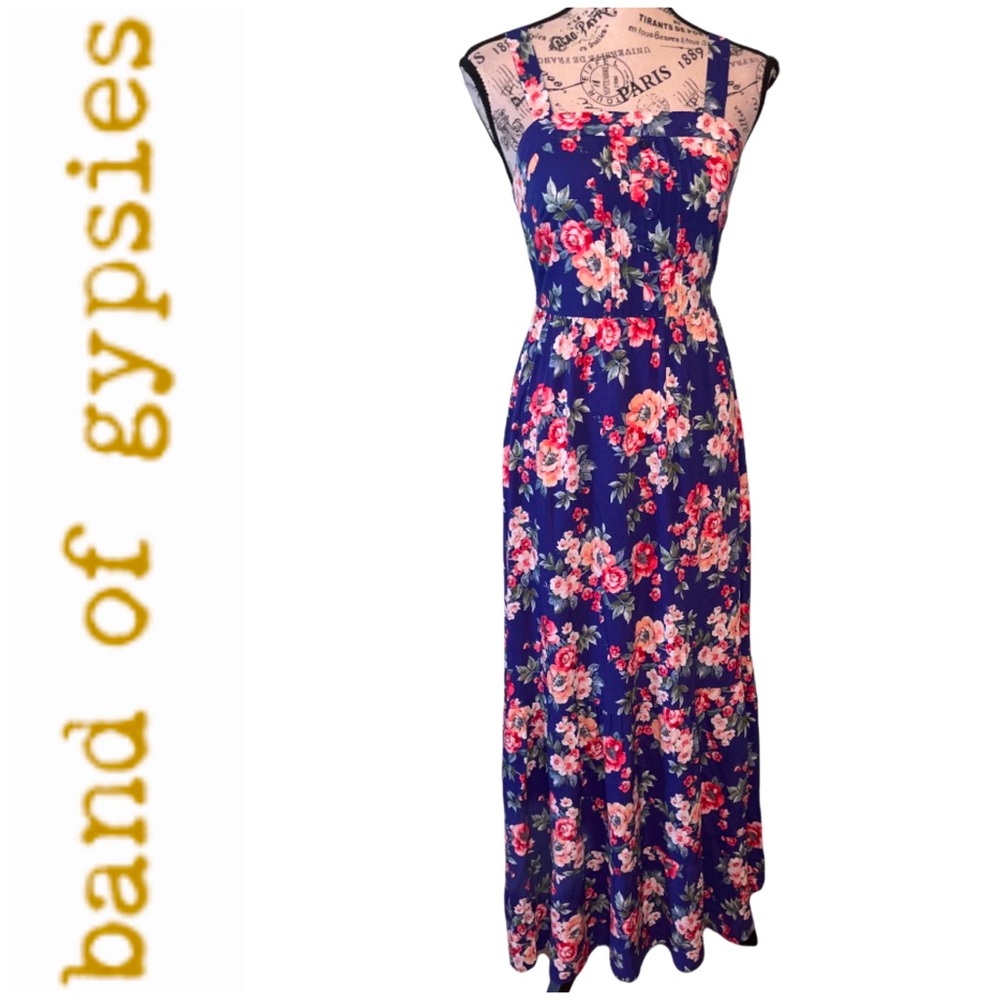 Band of Gypsies Floral Maxi Dress Size X Small NWT
